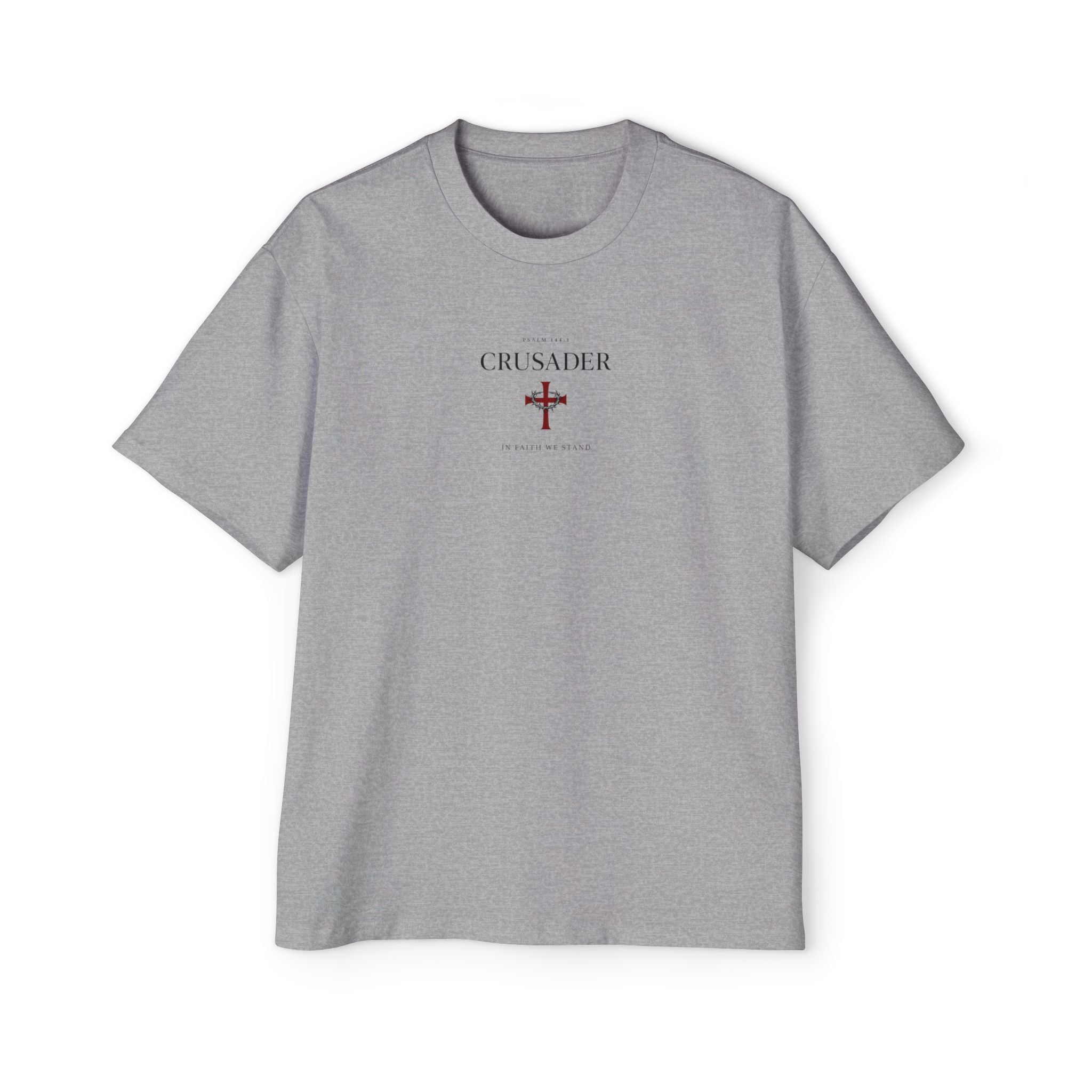 Copy of Oversized Tee — 'Fear No Evil' Angel Graphic Chest & Back Print