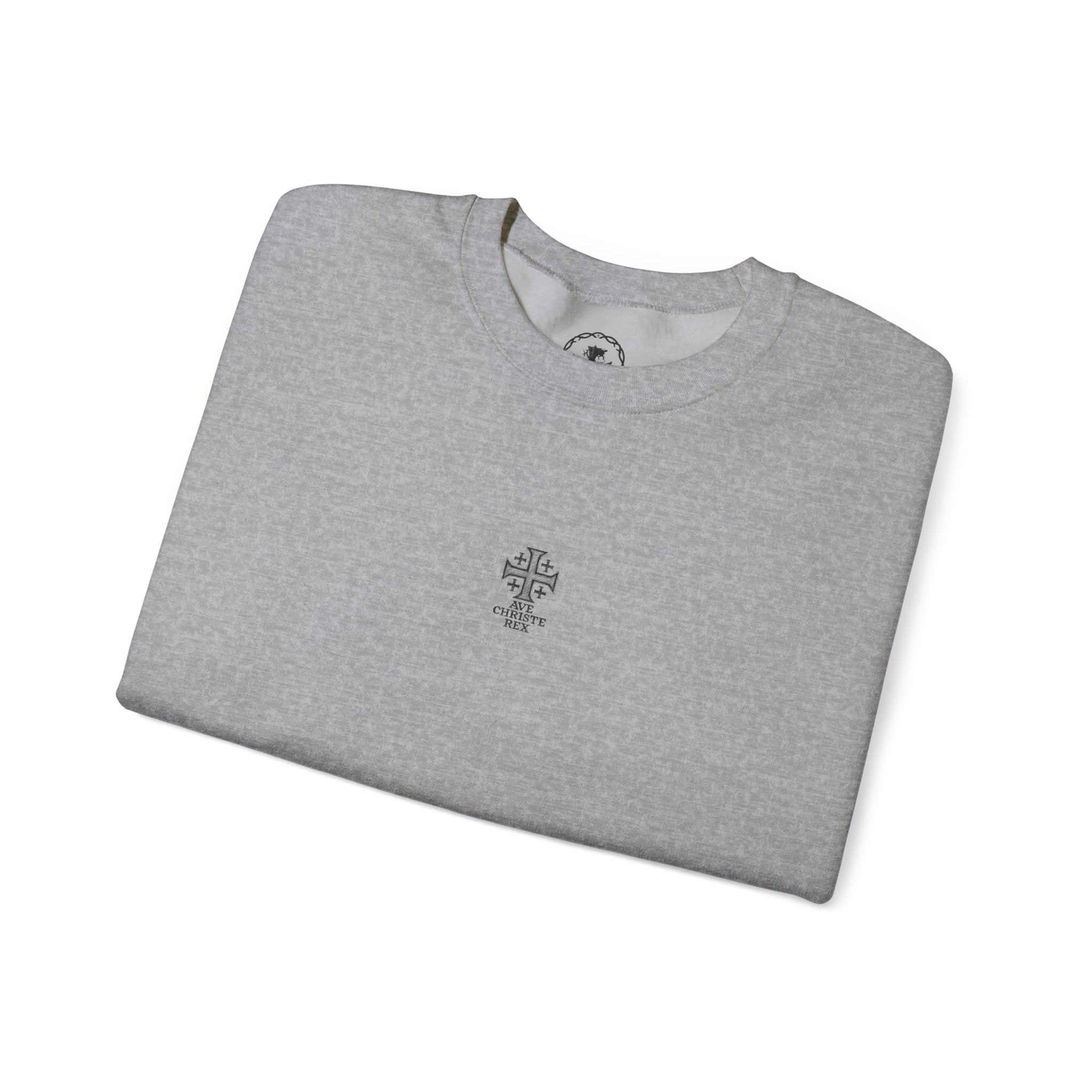 Christian Cross Crewneck Sweatshirt — Vintage Jesus Carrying Cross Graphic